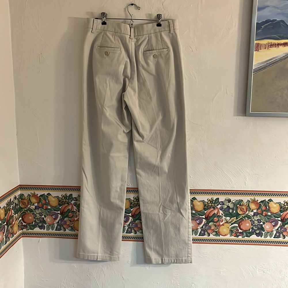 Sale! Lee Relaxed Straight Leg At the Waist Chinos, Size 10 Long, Beige/Tan - Picture 2 of 8